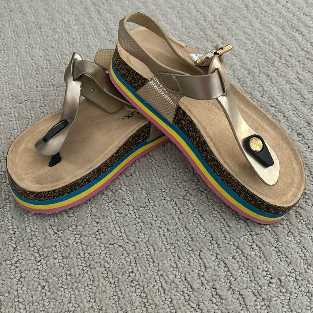 Sprox rainbow platform thong sandal 13